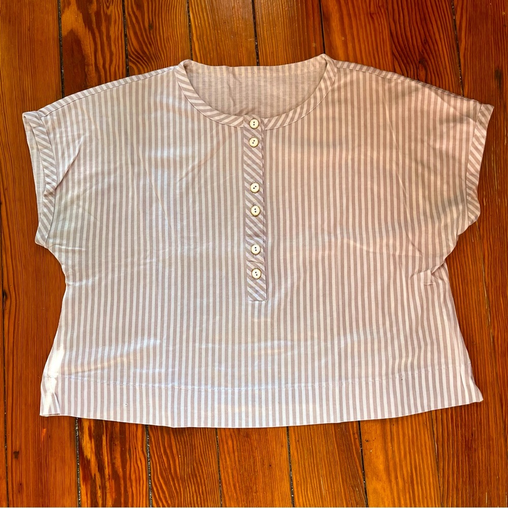 Vintage Striped Cotton Top S